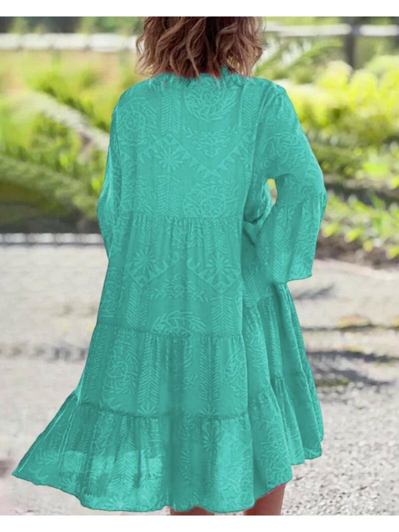 Red Joyce™ boho chic dress by Lumina Vancouver featuring elegant flowing fabric and stylish design.