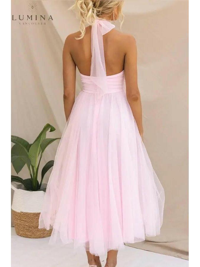 Kaylee fairy dress in crème for wedding guests by Lumina Vancouver, featuring a whimsical, elegant design perfect for special occasions.