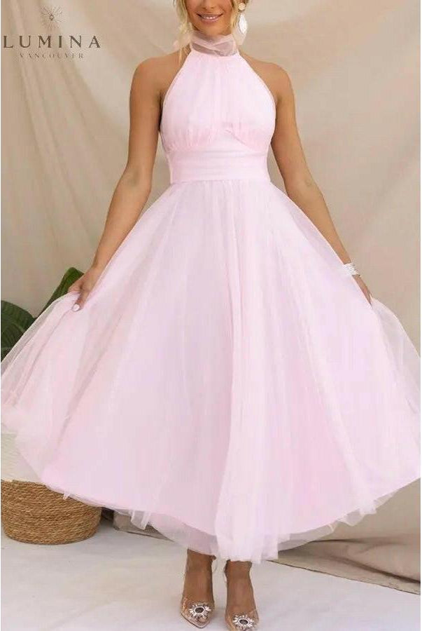 Cream-colored Kaylee fairy evening dress by Lumina Wear featuring delicate details, perfect for wedding guests and special occasions.