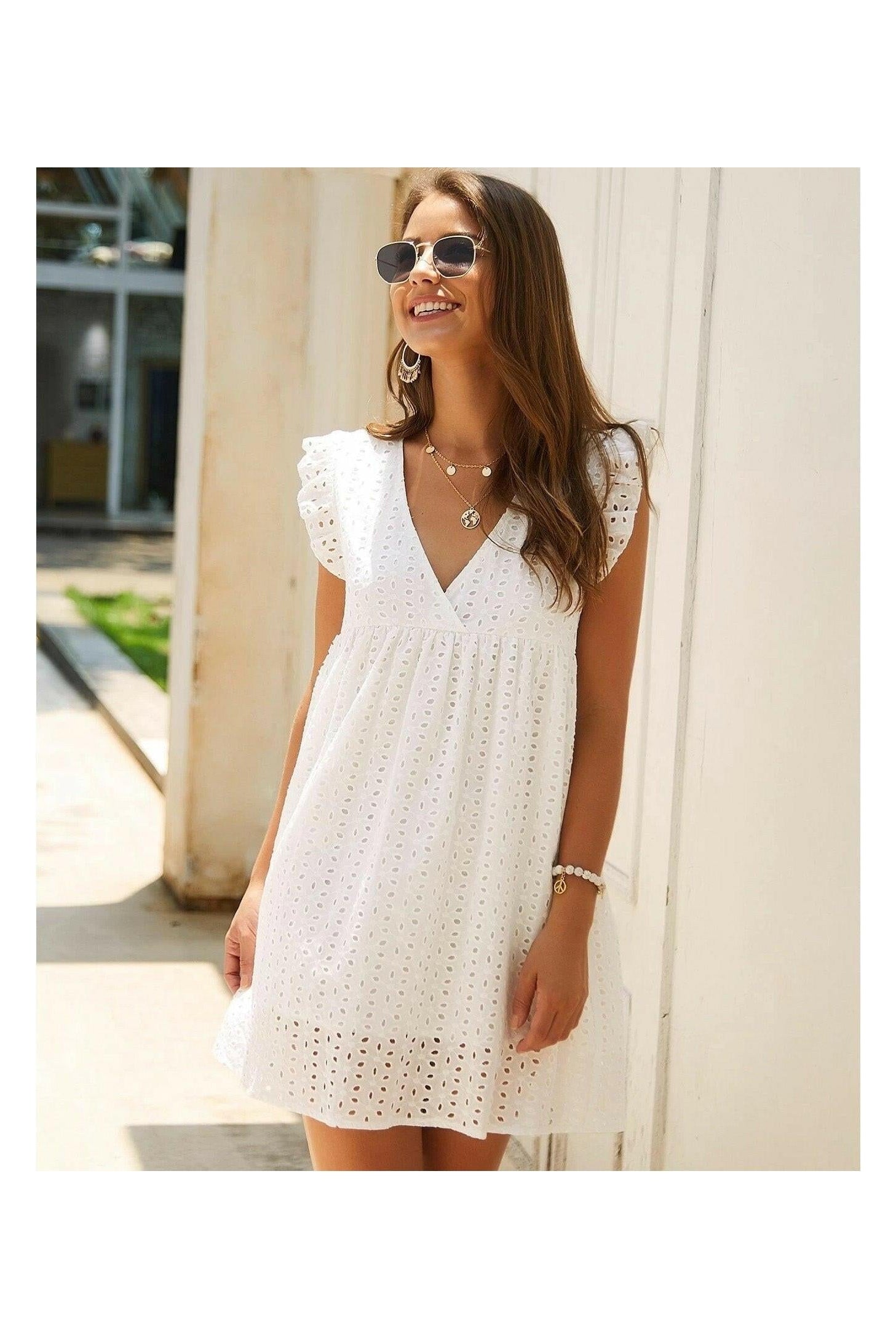 Black Kenna Breezy Summer Dress by Lumina Wear, lightweight fabric with a relaxed fit, perfect for warm weather.