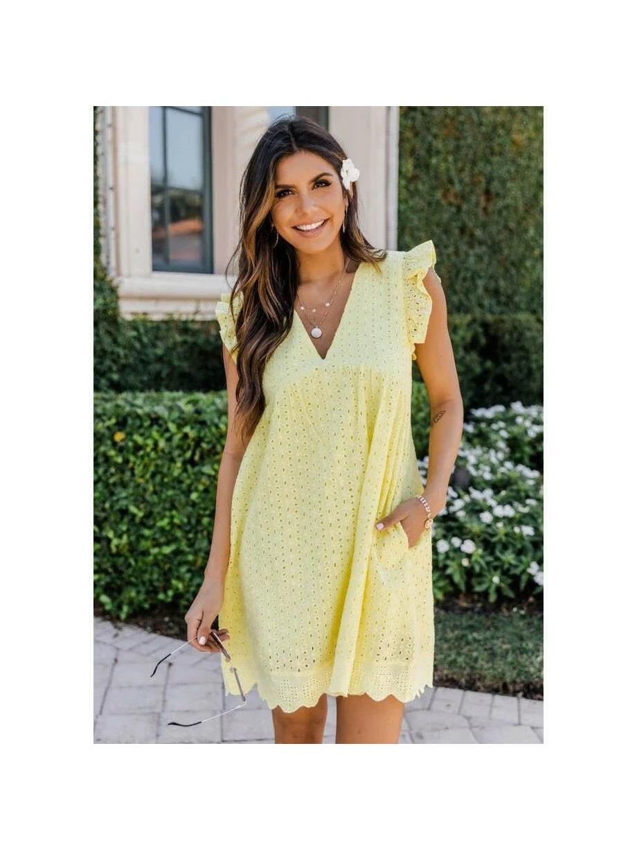 Black Kenna Breezy Summer Dress by Lumina Vancouver, lightweight and stylish, perfect for warm weather, shown in size XS.