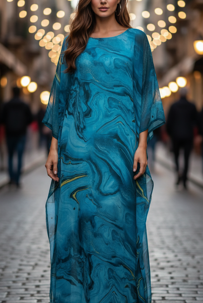 Yellow Laura Charming Chiffon Dress by Lumina Wear, flowing fabric and elegant design, perfect for special occasions.