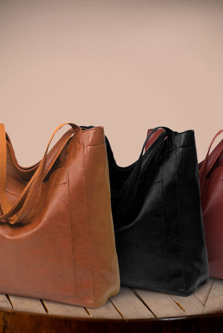 Lila Lumina Wear chestnut brown elegant city handbag with smart storage, versatile design, and stylish looks.
