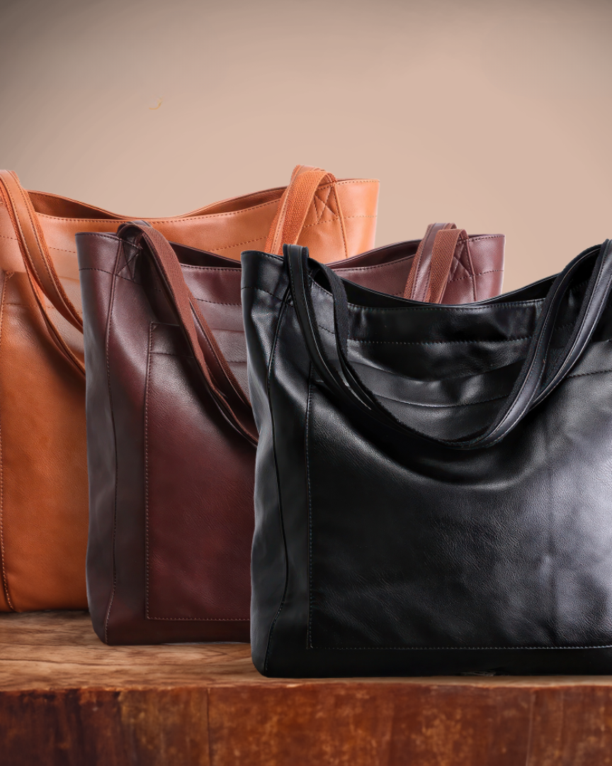 Lila Lumina Wear elegant city handbag in chestnut brown with smart storage compartments and versatile design.