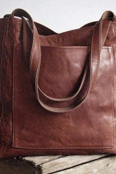 Lila Lumina Wear chestnut brown elegant city handbag with smart storage, versatile design, and stylish for daily use.