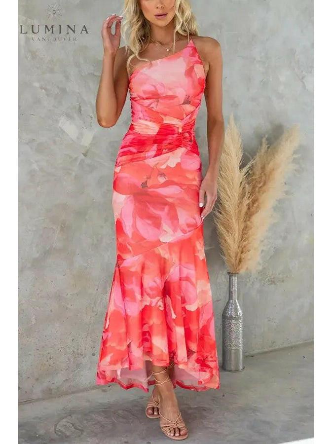 Purple Lilliana maxi dress by Lumina Vancouver, elegant wedding guest dress with flowing fabric and stylish design.