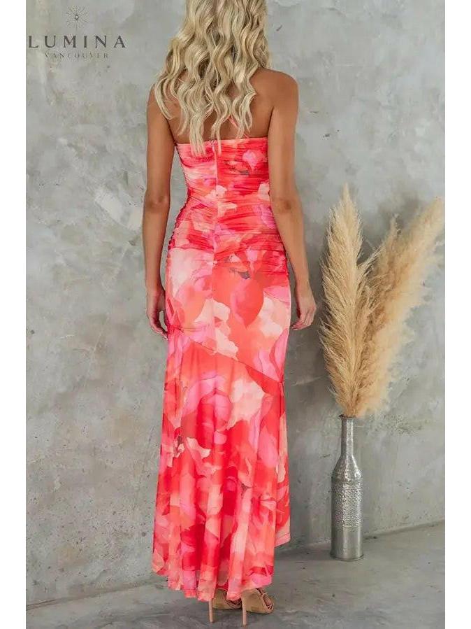 Purple Lilliana Maxi Dress by Lumina Vancouver, elegant wedding guest dress with flowing fabric and stylish design.