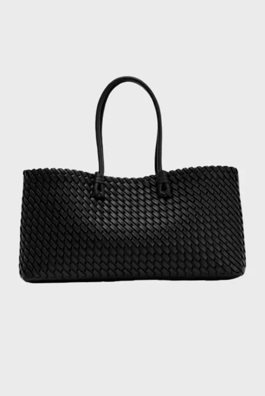 Lumina Wear Lindsay woven tote bag in cream with spacious interior, stylish handbag for everyday use.