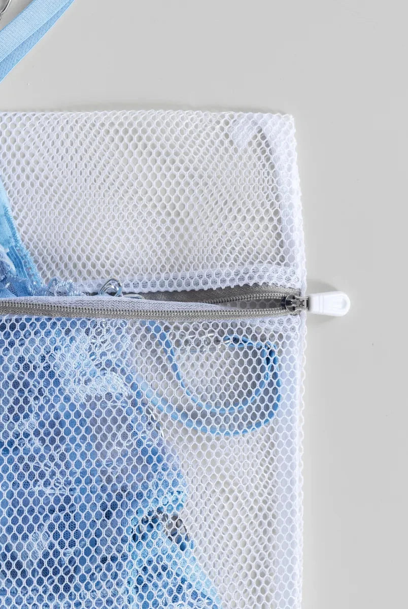 Lumina Wear lingerie care bag for delicate underwear and bras, made of soft, durable mesh fabric for gentle washing and storage.