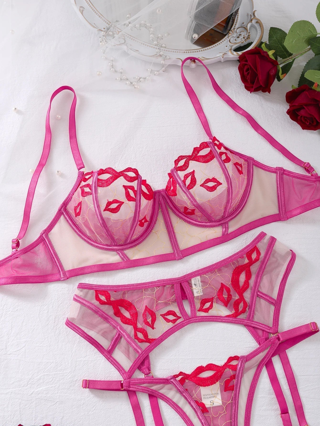 Livia's Lingerie Set by Lumina Vancouver featuring a matching bra and panty in soft lace fabric.