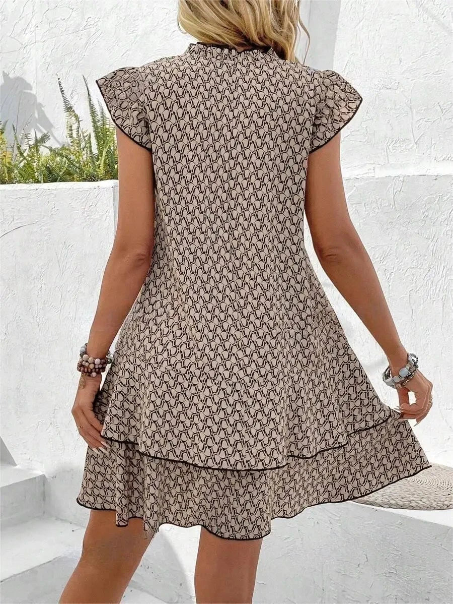 Khaki LUCY™ elegant dress by Lumina Vancouver, featuring a stylish design perfect for formal occasions.