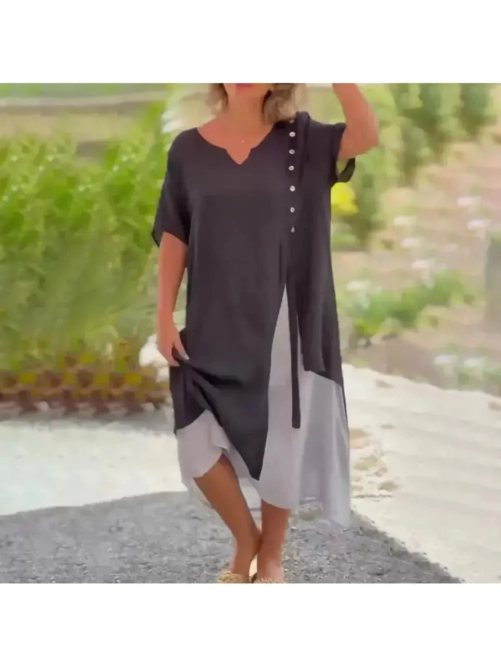 Blue Lumina Vancouver Rosalie Maxi Dress featuring a classic solid color design and flowing maxi length.