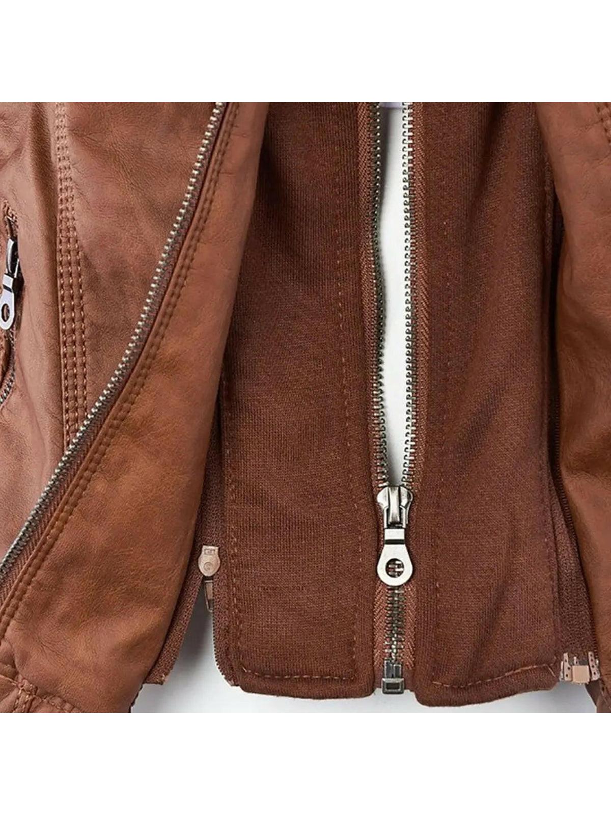 Olivia waterproof hooded jacket by Lumina Vancouver in khaki, water-resistant women’s leather jacket with hood, casual outdoor style.