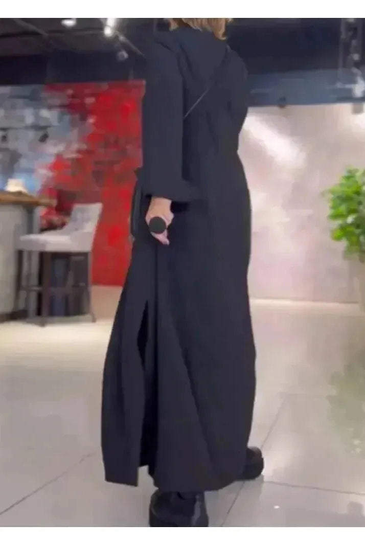 Evia Long Sleeve Dress by Lumina Wear in claret color, featuring a fitted silhouette and elegant long sleeves.
