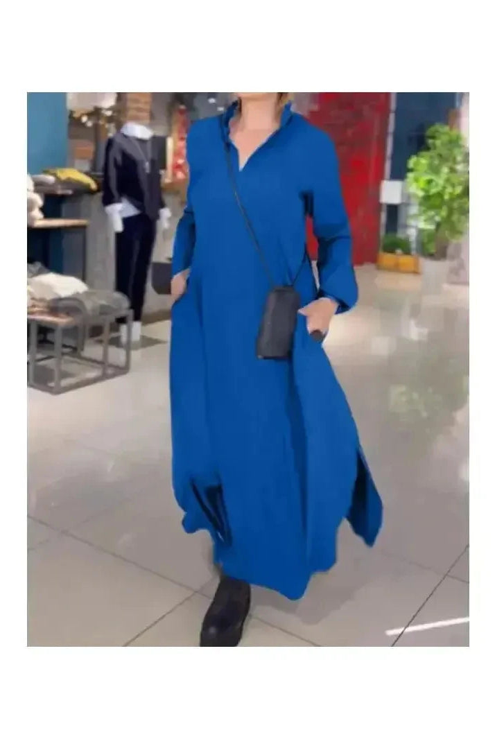 Lumina Wear Evia Long Sleeve Dress in vibrant claret color, featuring a stylish, fitted design with long sleeves.