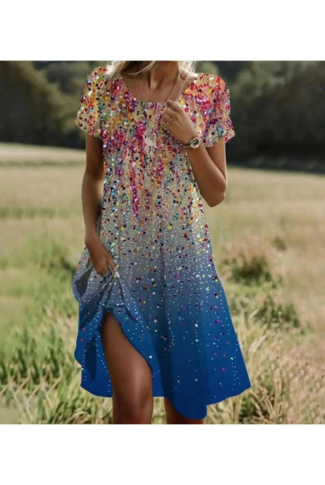 Red Maeve bohemian dress by Lumina Vancouver, featuring a relaxed fit and flowy fabric, perfect for casual and festival wear.