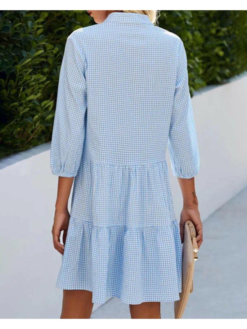 Lumina Wear Serelle Breeze buttoned dress featuring a relaxed fit, lightweight fabric, and stylish design, perfect for casual wear.