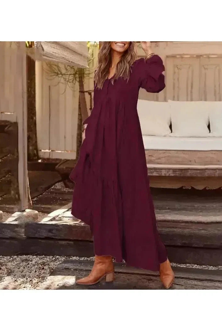 Light yellow Giulia long sleeve dress by Lumina Vancouver, shown on a model with a fitted silhouette and elegant design.