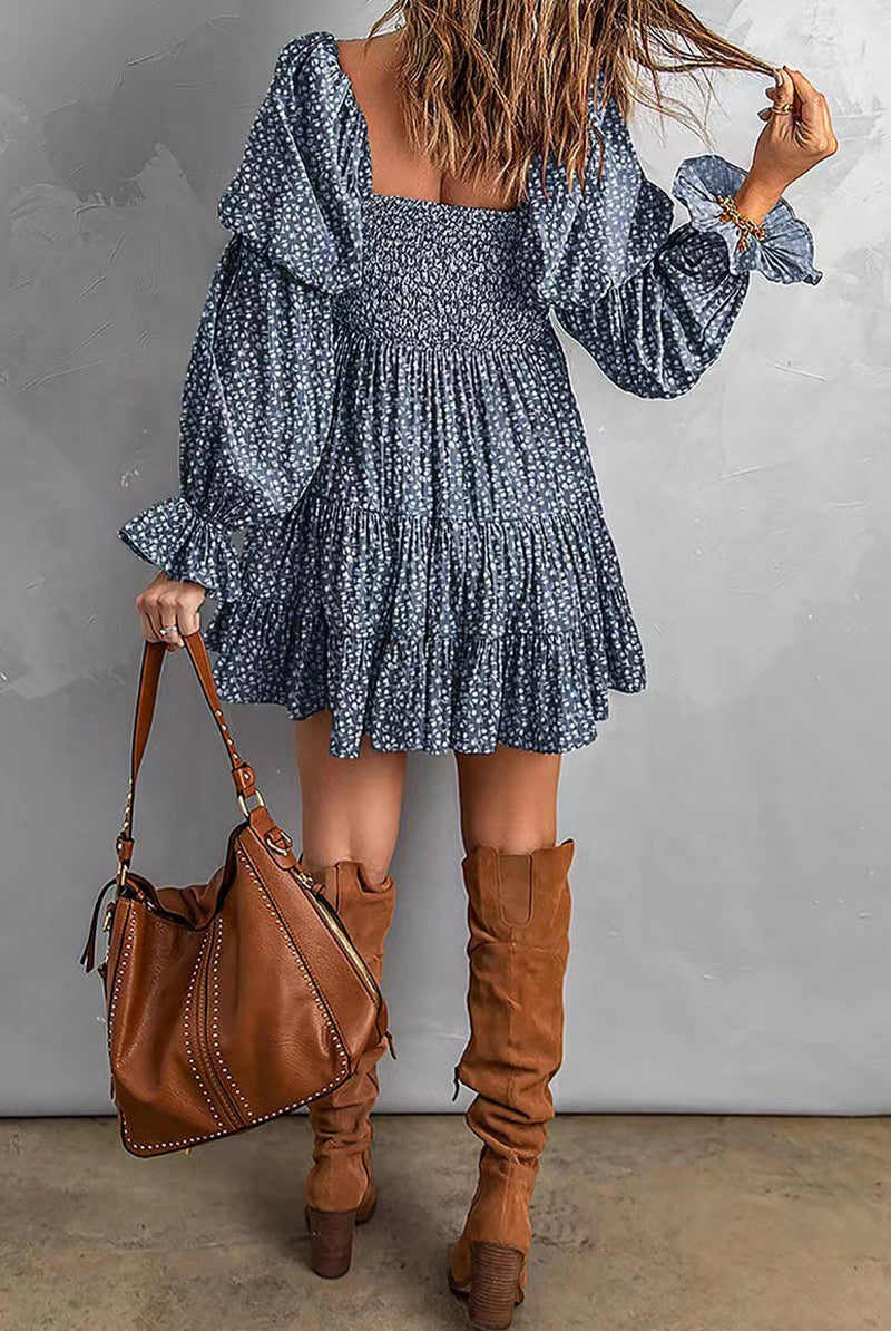 Lumina Wear Avalyn off-shoulder mini dress in apricot, featuring a stylish, fitted design perfect for casual or semi-formal occasions.