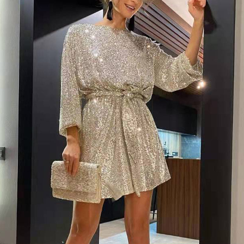 Celeste | Sequin Mini Dress Loose Fit - Lumina - Lumina Vancouver