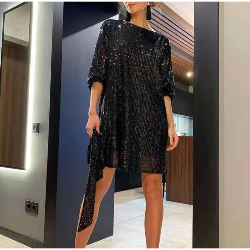 Celeste | Sequin Mini Dress Loose Fit - Lumina - Lumina Vancouver