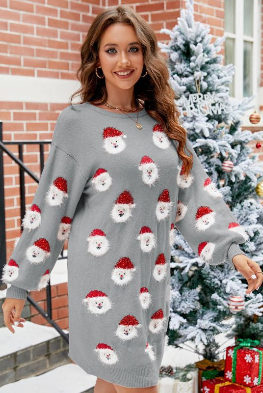 Gray Elara sweatshirt dress by Lumina Vancouver, loose-fit mini dress with casual, comfortable style.