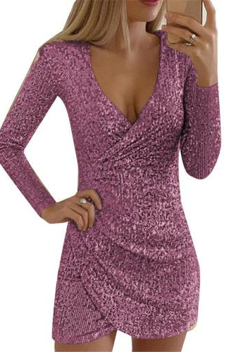 Nova | Bodycon Mini Dress - Deep V-Neck - Lumina - Lumina Vancouver
