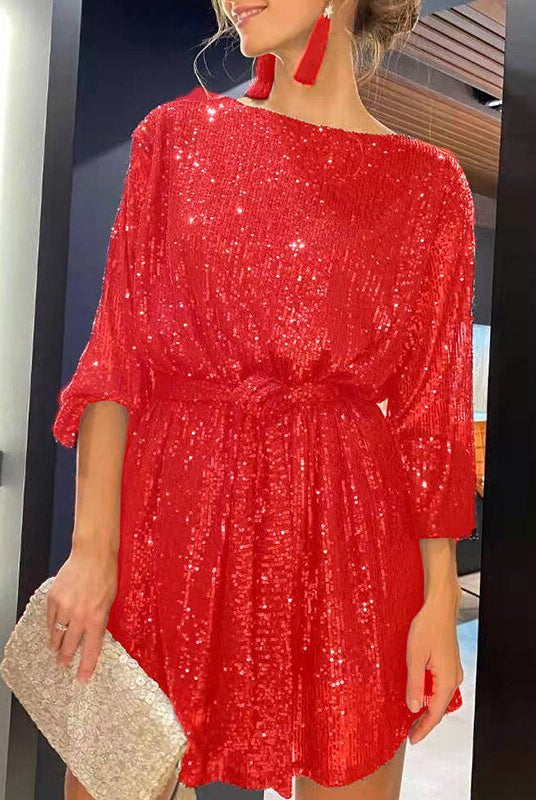 Aria Sapphire | Sequin Mini Dress - Lumina - Lumina Vancouver