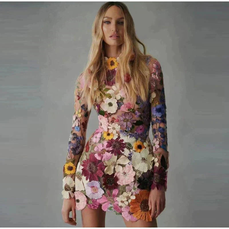 Nova | Mini Dress Floral Embroidery - Lumina - Lumina Vancouver