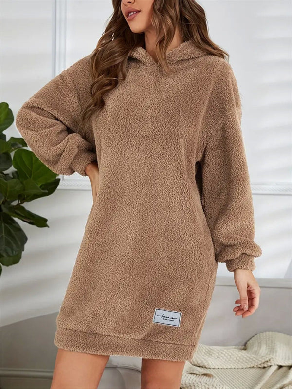 Women’s Hoodie Dress – Fleece Fabric – Oversized Fit – Long Sleeve Casual Style by Lumina Vancouver