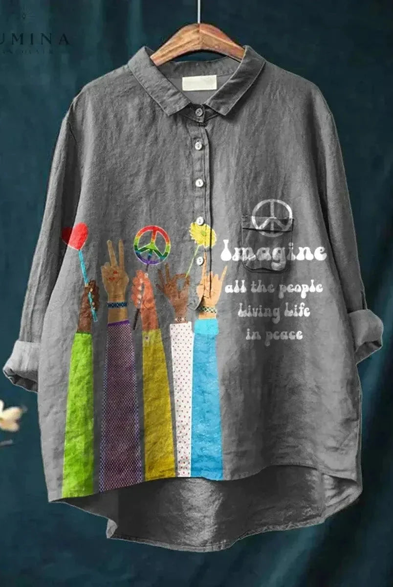 Lumina Wear Serenity hippie art T-shirt featuring colorful, vibrant design on soft fabric, casual style for everyday wear.