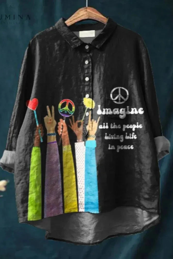 Lumina Wear Serenity Hippie Art T-Shirt featuring colorful, bohemian-inspired design on a comfortable casual tee.