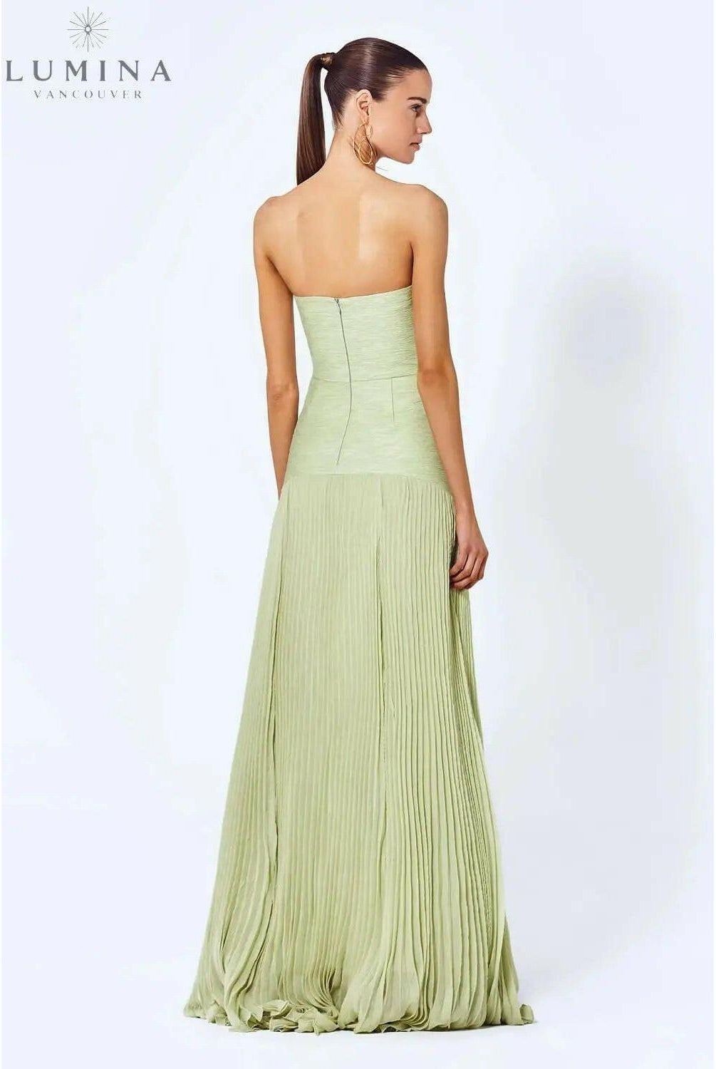 Lumina Wear Morgane sleeveless drop-waist maxi dress, elegant floral design, perfect for wedding guests or formal occasions.