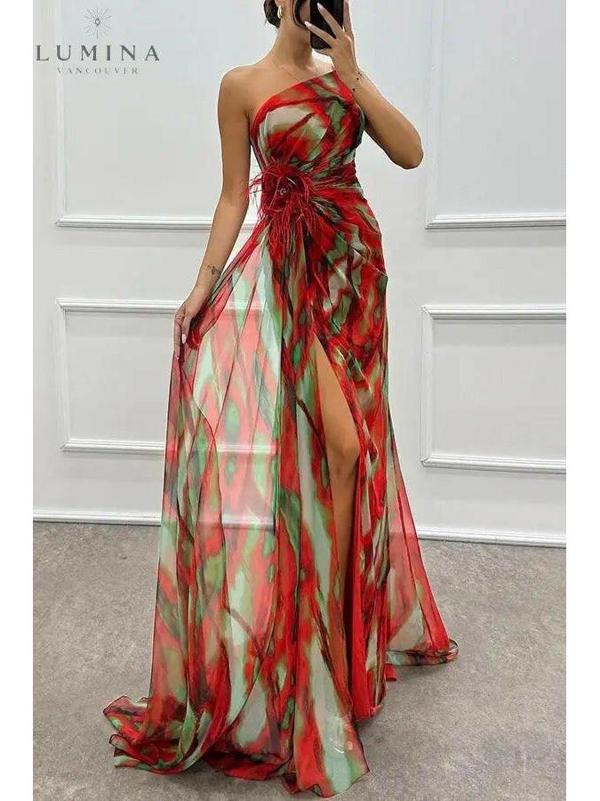 Lumina Vancouver Iseut Vibrant Maxi Dress in blue, perfect for wedding guests, featuring a flowing design and elegant style.