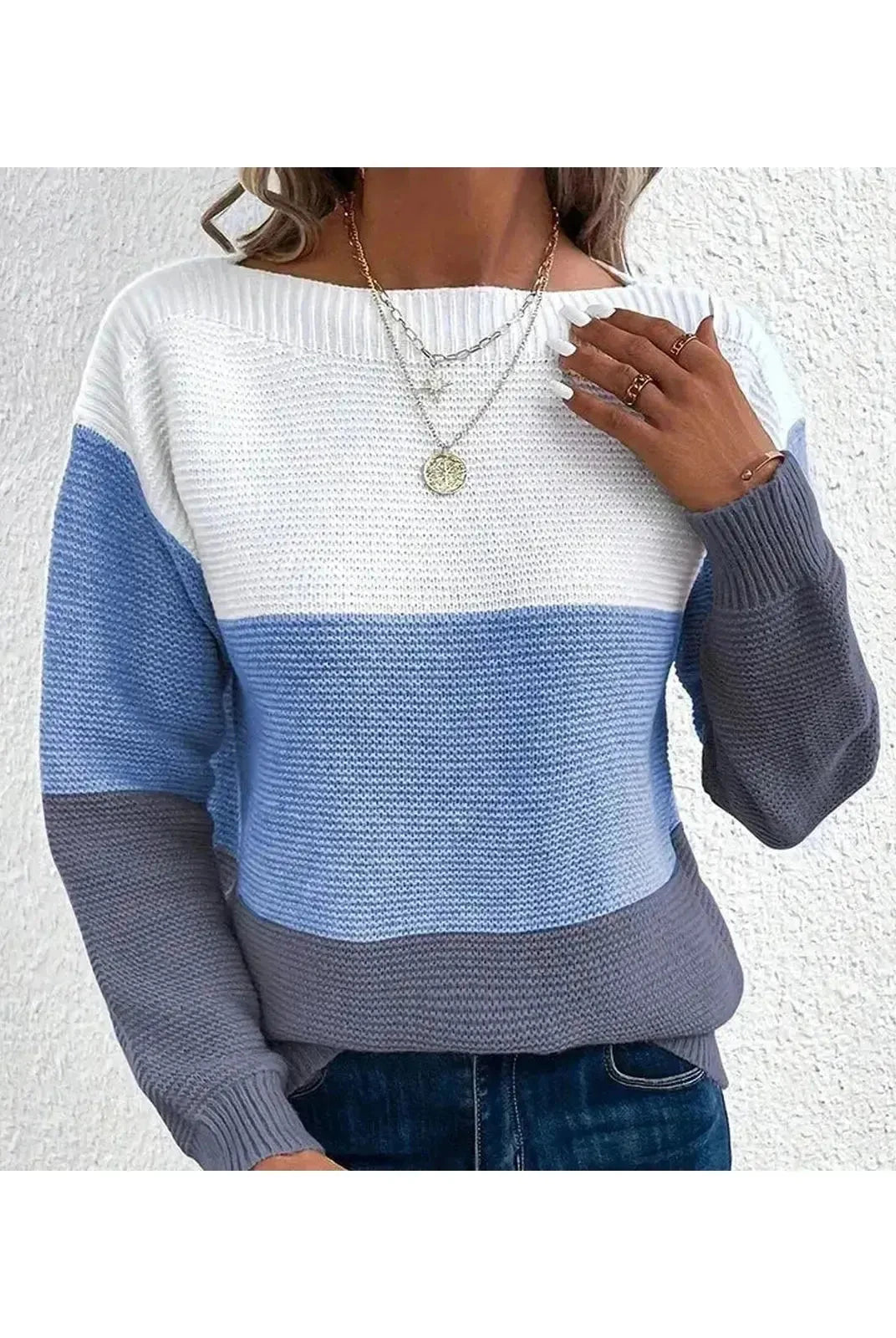 Black Lumina Wear Asha jumper sweater for women, lightweight knit with a cozy fit, shown on a model.