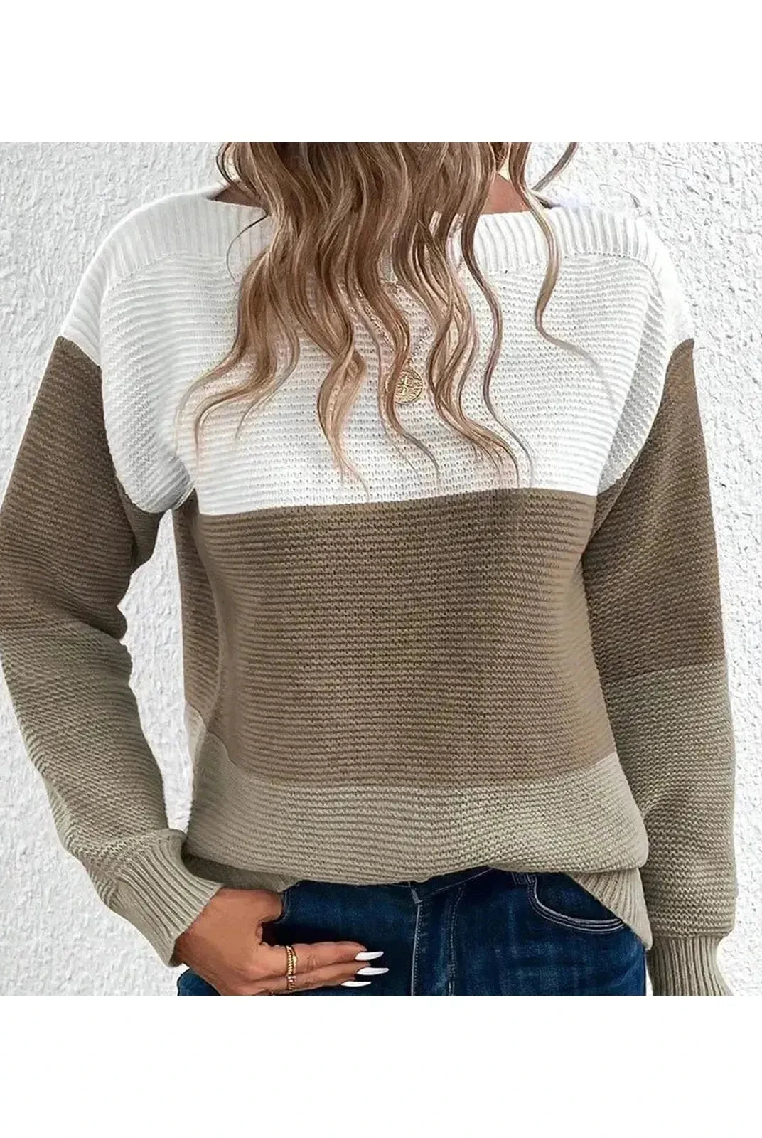 Black Lumina Wear Asha jumper sweater for women, cozy knit with a slim fit, shown on a model in a casual indoor setting.
