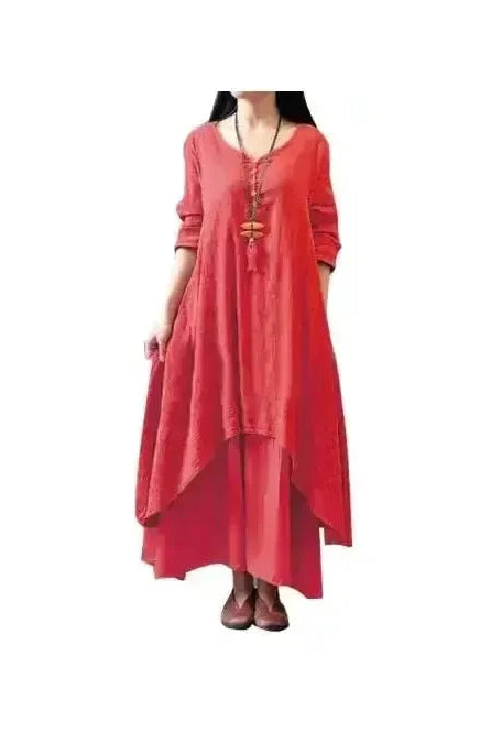 Yellow Alessia linen dress by Lumina Wear, featuring a relaxed fit and lightweight fabric, perfect for casual summer wear.