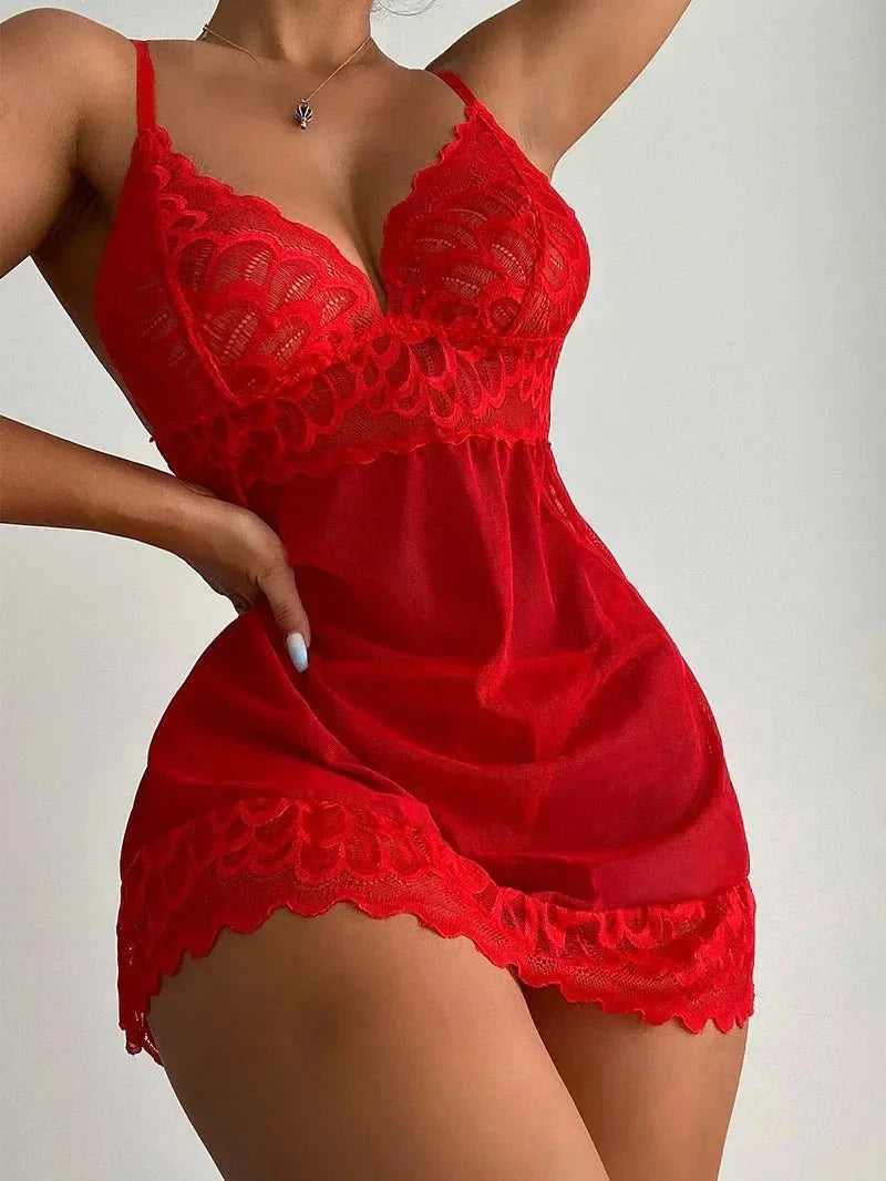 Light blue Luna nightdress by Lumina Vancouver, made from soft fabric, displayed on a mannequin with delicate lace details.