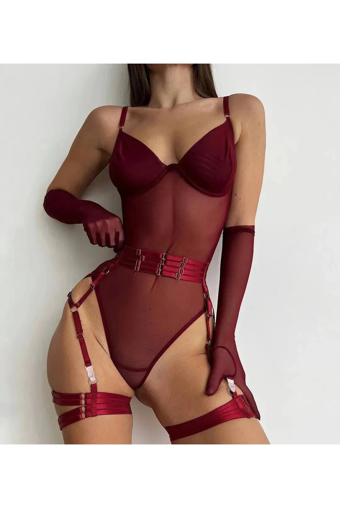 Lumina Wear Luna's Bodysuit, stylish black bodysuit with fitted design and scoop neckline, displayed on a mannequin.