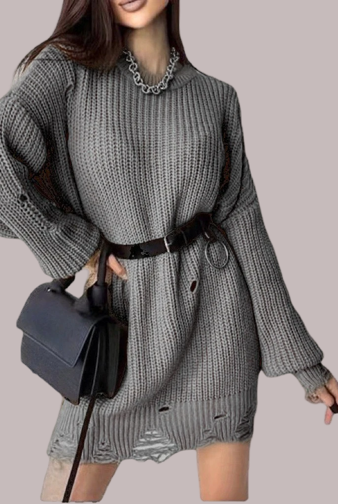 Lumina Wear Zephyrine mini dress in brown, featuring a stylish, fitted design perfect for casual or evening wear.