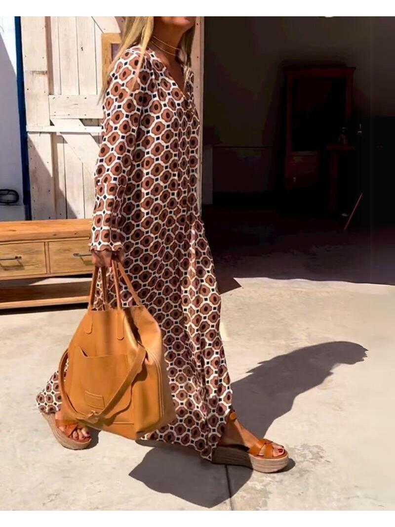 Brown Ombeline Tummy Covering Dress by Lumina Vancouver, stylish and comfortable for everyday wear.