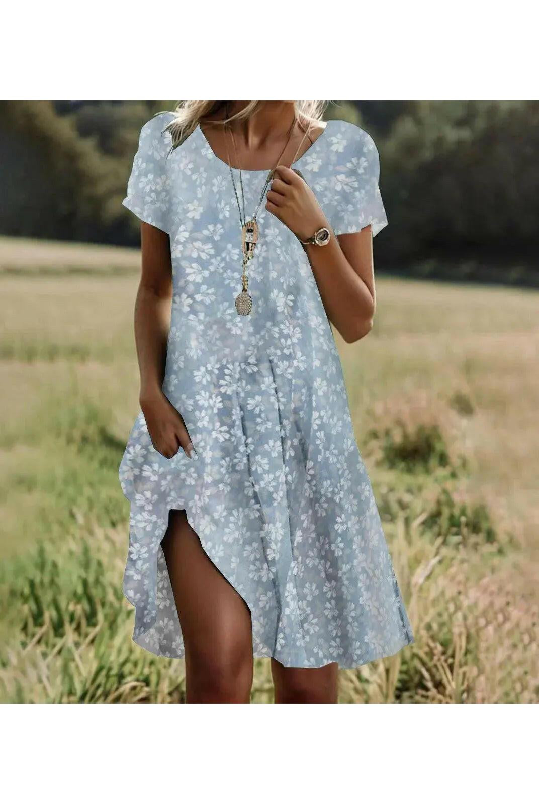 Red Maeve bohemian dress by Lumina Vancouver, featuring flowy fabric and relaxed style perfect for casual or special occasions.