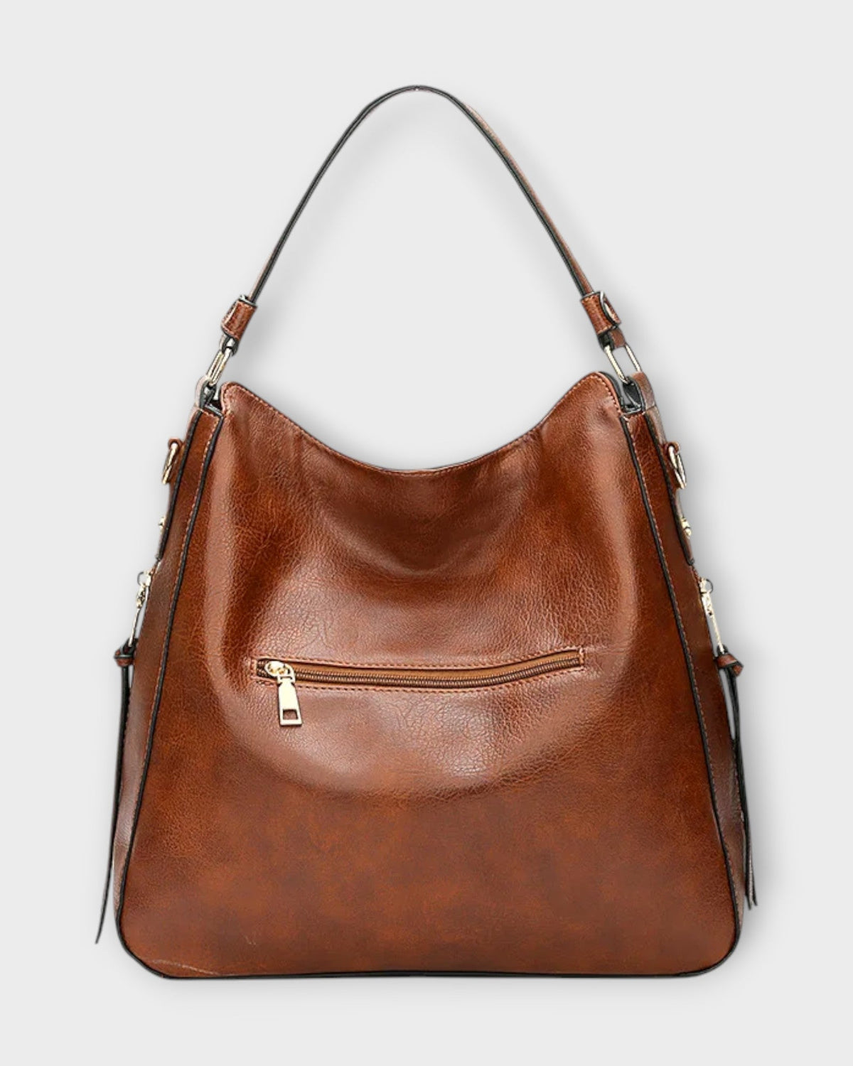 Black Lumina Wear Margaux slouchy hobo handbag with versatile straps, featuring a relaxed, spacious design and casual style.