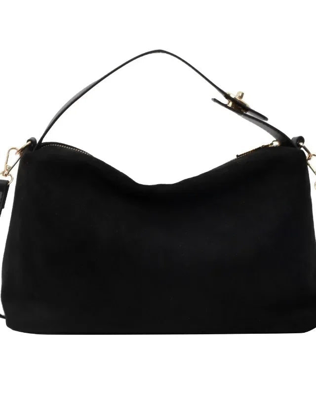Marielle textured minimalist shoulder bag with curved shape from Lumina Wear, in coffee color, stylish and compact handbag.