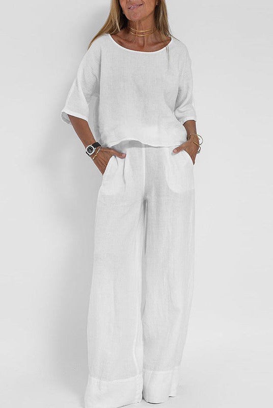 Light gray Mary relaxed fit coordinated outfit with matching set design from Lumina Wear, casual dress perfect for everyday wear.