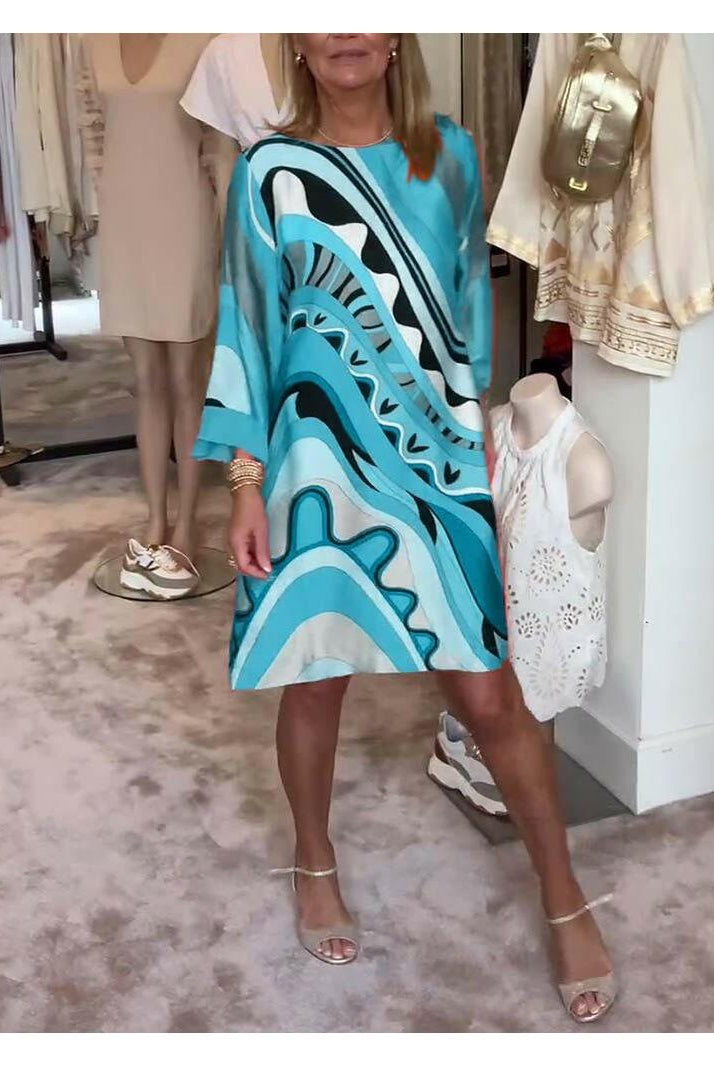 Mirabella™ - Vibrant Abstract Print Dress