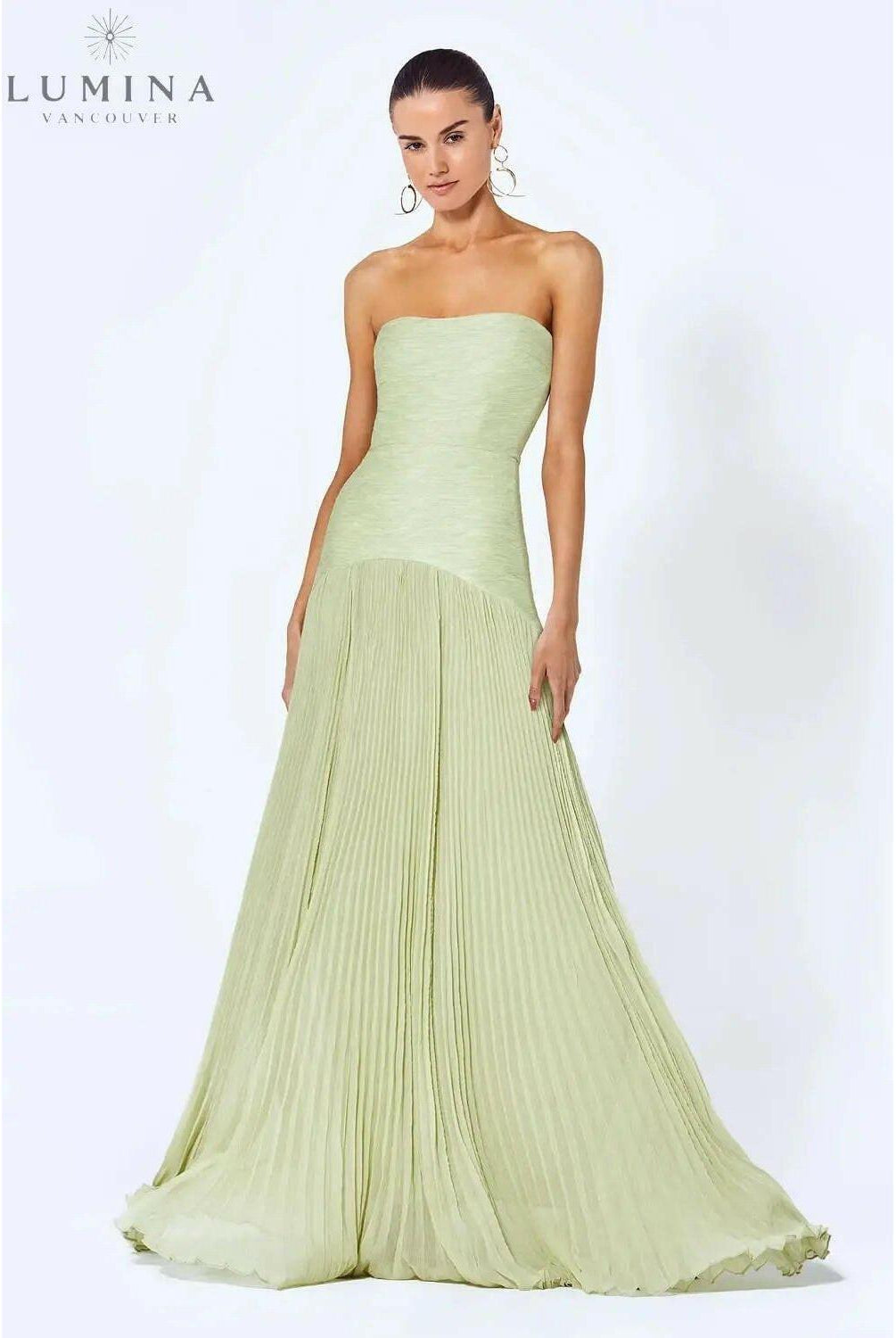 Lumina Wear Morgane sleeveless drop-waist maxi dress, elegant wedding guest dress with flowy silhouette and stylish design.
