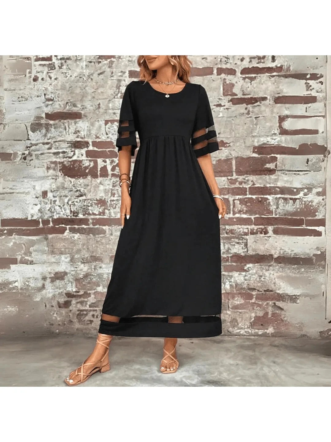 Black Nadia™ Tummy Coverage Dress by Lumina Vancouver, stylish and comfortable for everyday wear.