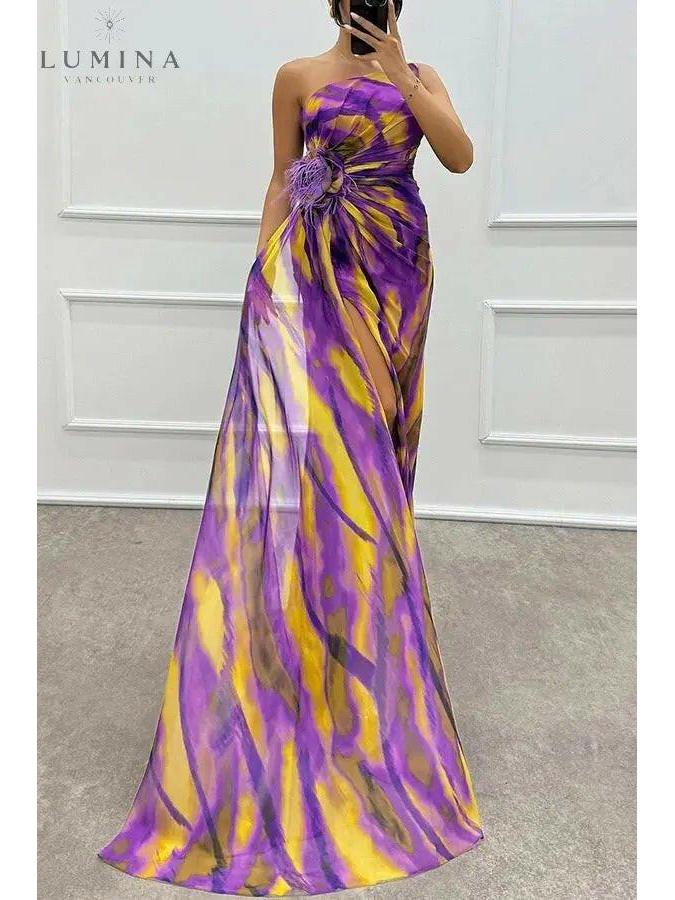 Naomi vibrant blue maxi dress by Lumina Vancouver, perfect as a wedding guest dress, featuring flowing fabric and elegant design.