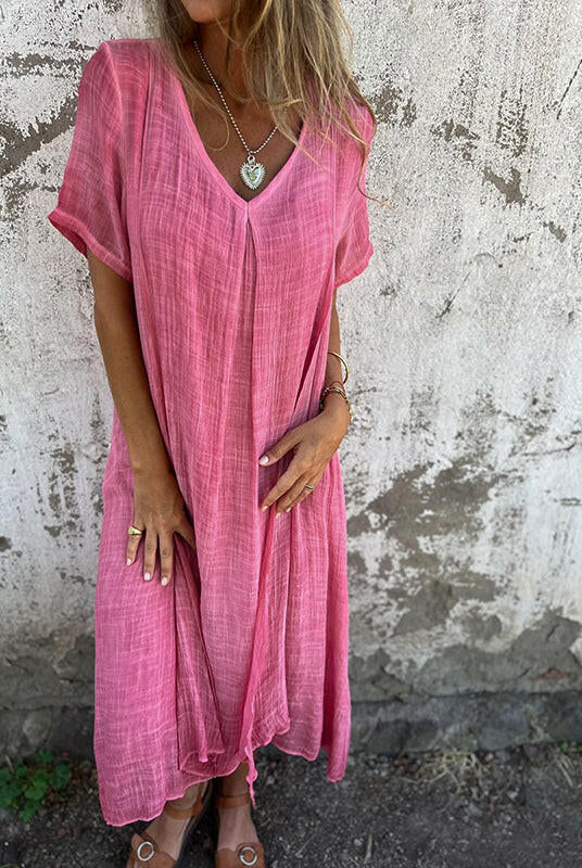 Blue Lumina Wear NIA maxi dress featuring flowing fabric and elegant design, perfect for casual or dressy occasions.